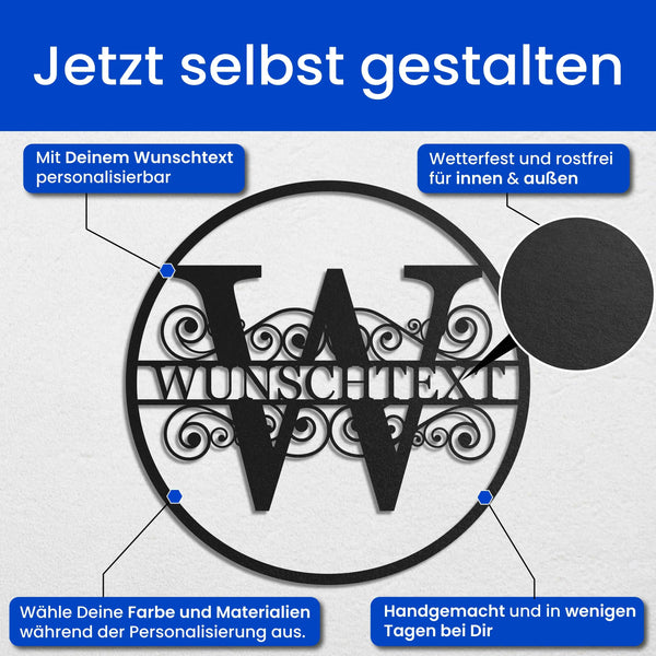 Monogramm im Kreis - Monogramm