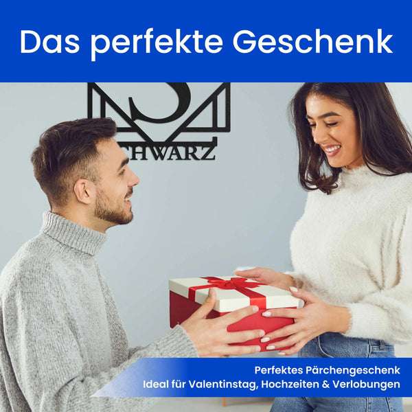 Monogramm im filigranen Schild - Monogramm