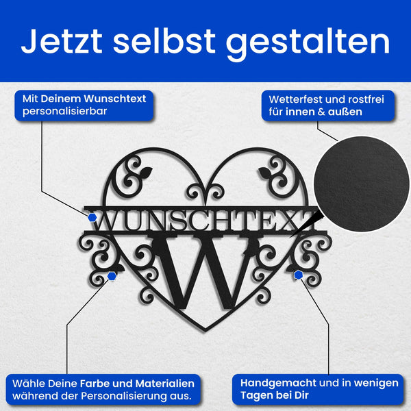 Monogramm im Herz - Monogramm