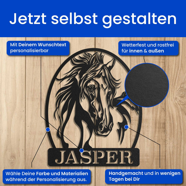 Wildes Pferd - Pferde Schild