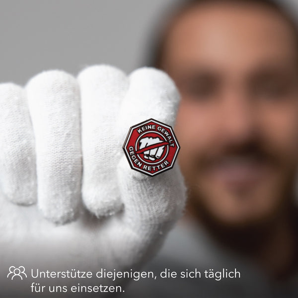 Badge « Pas de violence envers les sauveteurs »