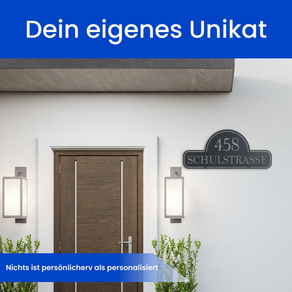 Retro Straßenschild mit Nummer - Straßenschild