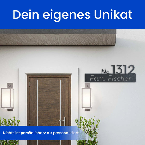 Moderne Nummer auf Straße - Straßenschild