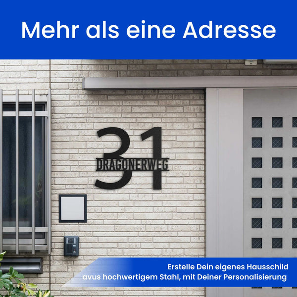 Straße vor Nummer - Straßenschild
