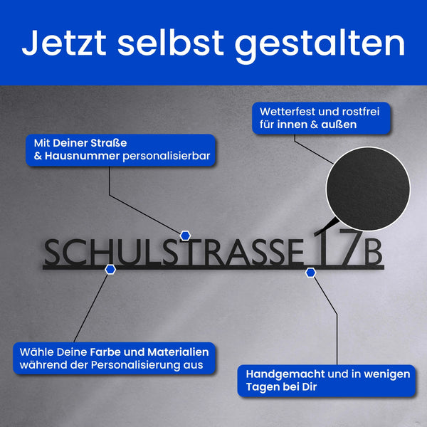 Modernes Straßenschild Gerade - Straßenschild