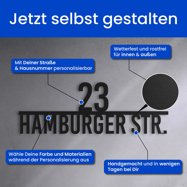 Zentriertes, Modernes Straßenschild - Straßenschild