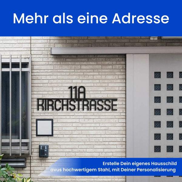 Zentriertes, Modernes Straßenschild Abgerundet - Straßenschild