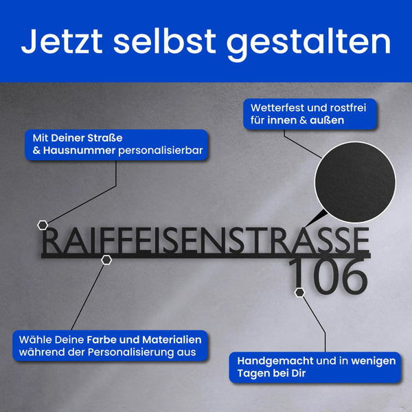 Modernes Straßenschild (Unten) - Straßenschild