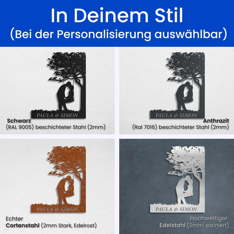 Schaukel -  Baum Schild