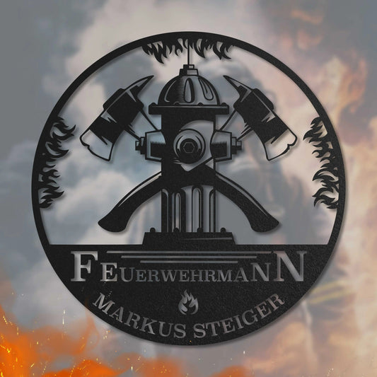 Feuerwehr on Fire -  Feuerwehr Schild