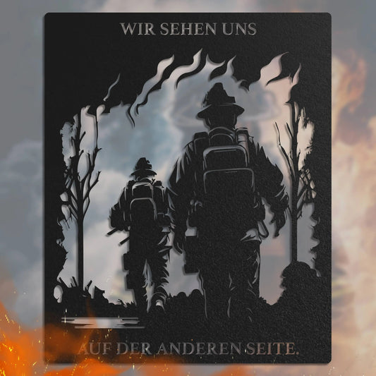 Helden Mut -  Feuerwehr Schild