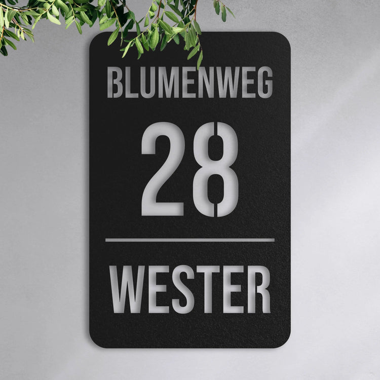 3 Zeiliges Schild (Hochkant)