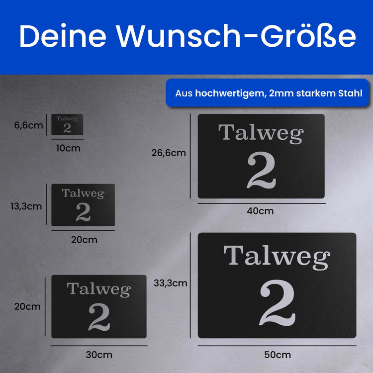 Straße und Nummer -  Hausnummer