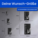 Geschmückte Hausnummer mit Blätterzweig -  Hausnummer