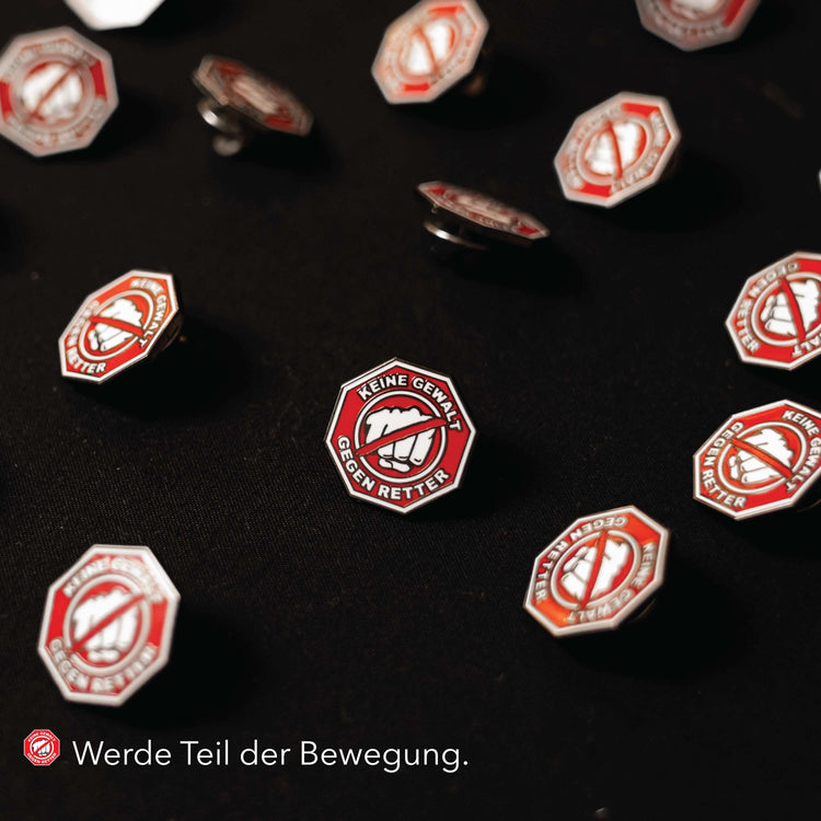 Badge « Pas de violence envers les sauveteurs »