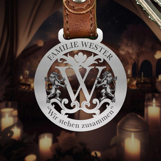 Feudales Monogramm -  Pärchen Schlüsselanhänger