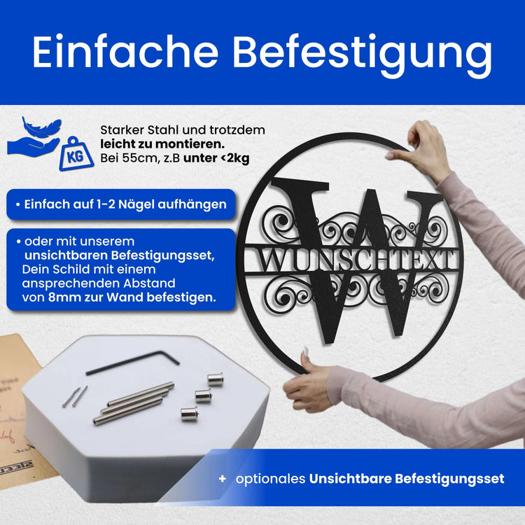 Monogramm im Kreis -  Monogramm