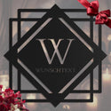 Monogramm im abstraktem Schild -  Monogramm