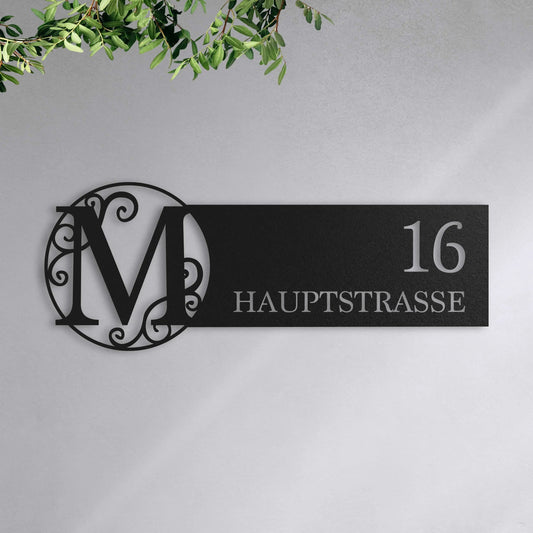 Monogramm Straßenschild -  Straßenschild