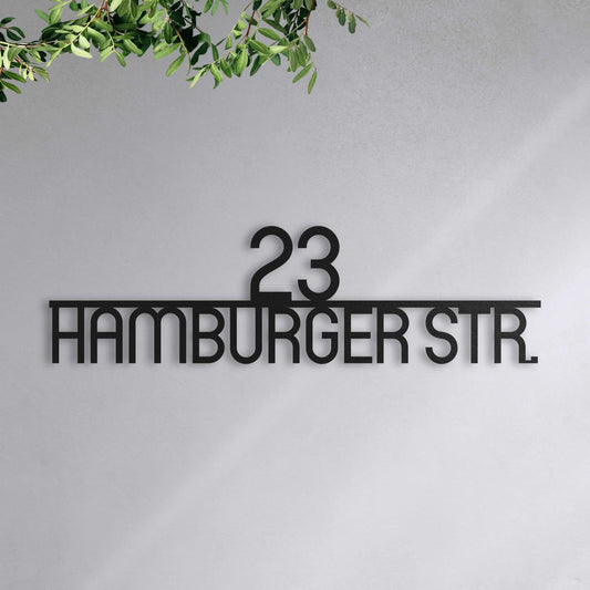 Zentriertes, Modernes Straßenschild Abgerundet -  Straßenschild