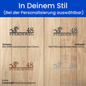 Straßenschild mit Reiter