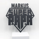 Steelmonks-Metallschild,Super Papa. Besonderes Produkt Wanddekoration erhältlich in verschiednen Größen und Farben.